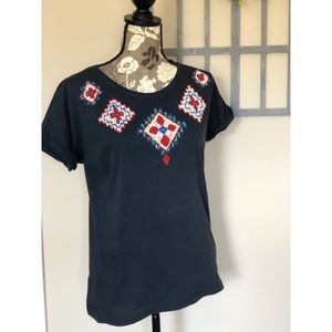 ZARA beaded tribal tee